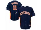 Houston Astros #11 Evan Gattis Replica Navy Blue Alternate 2017 World Series Bound Cool Base MLB Jersey