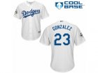Los Angeles Dodgers #23 Adrian Gonzalez Replica White Home 2017 World Series Bound Cool Base MLB Jersey