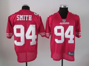 San Francisco 49ers #94 Justin Smith red Color Jersey