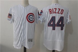Cubs #44 Anthony Rizzo White 2017 Stars & Stripes Flexbase Jersey
