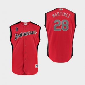 American League #28 J.D. Martinez Red 2019 MLB All-Star Game Player Jersey