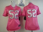 2013 Super Bowl XLVII Women NEW NFL San Francisco 49ers #52 Patrick Pink Jerseys(love's)