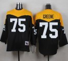 Mitchell And Ness 1967 Pittsburgh Steelers #75 Joe Greene Black Yelllow Throwback Men Stitched NFL Jersey