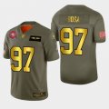 Nike 49ers #97 Nick Bosa 2019 Olive Gold Salute To Service 100th Season Limited Jersey