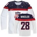 2014 Olympic Team USA #28 Blake Wheeler White Stitched NHL