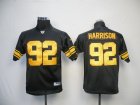 youth nfl pittsburgh steelers #92 james harrison black(yellow nu