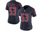 Women Nike Houston Texans #53 Sio Moore Limited Navy Blue Rush NFL Jersey