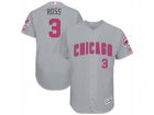 Chicago Cubs #3 David Ross Grey Mother's Day Flexbase Authentic Collection MLB Jersey