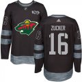Minnesota Wild #16 Jason Zucker Black 1917-2017 100th Anniversary Stitched NHL Jersey