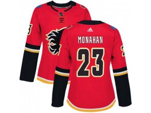 Women Adidas Calgary Flames #23 Sean Monahan Red Home Authentic Stitched NHL Jersey