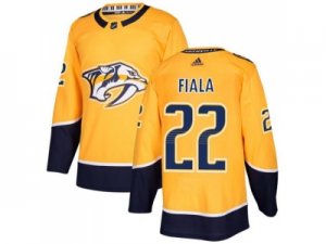 Men Adidas Nashville Predators #22 Kevin Fiala Yellow Home Authentic Stitched NHL Jersey