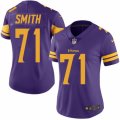 Women's Nike Minnesota Vikings #71 Andre Smith Limited Purple Rush NFL Jersey