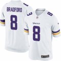 Mens Nike Minnesota Vikings #8 Sam Bradford Limited White NFL Jersey