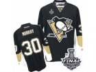 Youth Reebok Pittsburgh Penguins #30 Matt Murray Premier Black Home 2017 Stanley Cup Final NHL Jersey