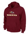 Baltimore Ravens Authentic Logo Pullover Hoodie RED