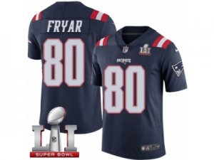 Youth Nike New England Patriots #80 Irving Fryar Limited Navy Blue Rush Super Bowl LI 51 NFL Jersey