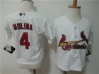 Cardinals #4 Yadier Molina White Toddler Jersey