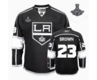 nhl jerseys los angeles kings #23 brown black-white[2014 Stanley cup champions]