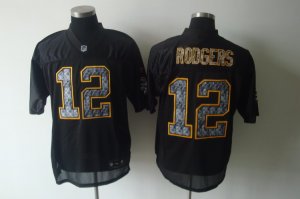 nfl green bay packers #12 rodgers black[2011 sideline united]