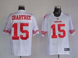 nfl san francisco 49ers #15 crabtree white