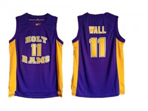 Holy Rams #11 John Wall Purple High School Basketball Jersey