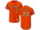 Men Houston Astros #20 Preston Tucker Orange FlexBase Authentic 2018 Gold Program Stitched Baseball Jersey