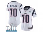 Women Nike New England Patriots #70 Adam Butler White Vapor Untouchable Limited Player Super Bowl LII NFL Jersey