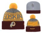 Redskins Team Logo Cuffed Knit Hat With Pom YD