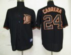 MLB Detroit Tigers #24 Cabrera Black Fashion