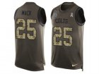 Mens Nike Indianapolis Colts #25 Marlon Mack Limited Green Salute to Service Tank Top NFL Jersey