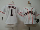 Astros #1 Carlos Correa White Toddler Jersey