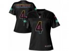 Women Nike New York Jets #4 Lac Edwards Game Black Fashion NFL Jersey
