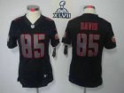 2013 Super Bowl XLVII Women NEW NFL San Francisco 49ers #85 Vernon Davis Black Jerseys(Impact Limited)