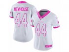 Women Nike Dallas Cowboys #44 Robert Newhouse Limited White Pink Rush Fashion NFL Jersey