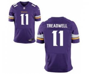 Men\'s Nike Minnesota Vikings #11 Laquon Treadwell Elite Purple Team Color NFL Jersey