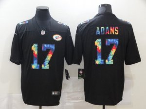 Men Green Bay Packers #17 Davante Adams Multi-Color Black 2020 NFL Crucial Catch Vapor Untouchable Nike Limited Jersey