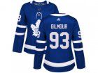 Women Adidas Toronto Maple Leafs #93 Doug Gilmour Blue Home Authentic Stitched NHL Jersey