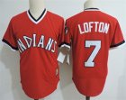 Indians #7 Kenny Lofton Red Cooperstown Collection Throwback Jersey