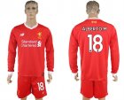 2017-18 Liverpool 18 ALBERTO.M Home Long Sleeve Soccer Jersey
