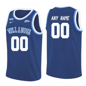 Villanova Wildcats Blue Mens Customized College Basketball Jersey