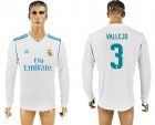 2017-18 Real Madrid 3 VALLEJO Home Long Sleeve Thailand Soccer Jersey