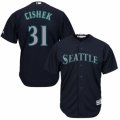 Mens Majestic Seattle Mariners #31 Steve Cishek Authentic Navy Blue Alternate 2 Cool Base MLB Jersey
