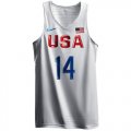 Men's Nike Team USA #14 Draymond Green Authentic White 2016 Olympic Basketball Jersey