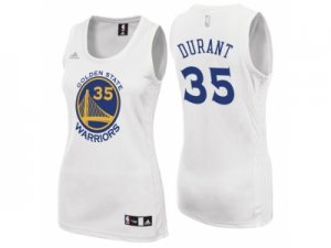 Women Golden State Warriors #35 Kevin Durant Home White Jersey