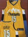 Mens Nike Denver Nuggets #15 Carmelo Anthony Authentic Gold Alternate NBA Jersey