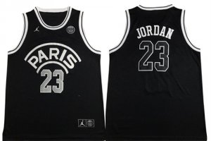 Paris Saint-Germain #23 Michael Jordan Black Jordan Fashion Jersey