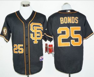 San Francisco Giants #25 Barry Bonds Black 2016 Cool Base Stitched Baseball Jersey