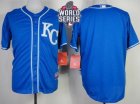 Kansas City Royals Blank Blue Alternate 2 Cool Base W 2015 World Series Patch Stitched MLB Jersey