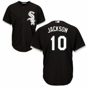 Men\'s Majestic Chicago White Sox #10 Austin Jackson Replica Black Alternate Home Cool Base MLB Jersey
