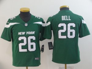 Nike Jets #26 Le\'Veon Bell Green Youth New 2019 Vapor Untouchable Limited Jersey